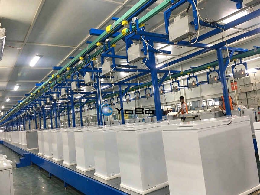 chest freezer assembly line